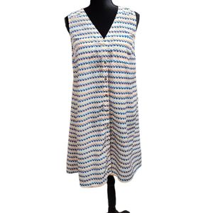 ❤️2/$18 Tommy Hilfiger Sleeveless Midi Shift Colorful Dress  M